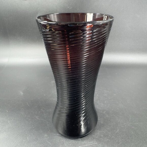 Venetian Hand Blown Art Glass Tumbler Drinking Glasses Cups Amethyst Optic Set 2 - Picture 8 of 13